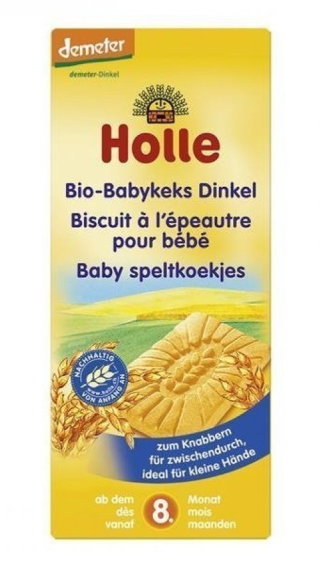 Holle Μπισκότα Οδοντοφυίας με Ντίνκελ από 8 μηνών Χωρίς Ζάχαρη/Αλάτι 1 …