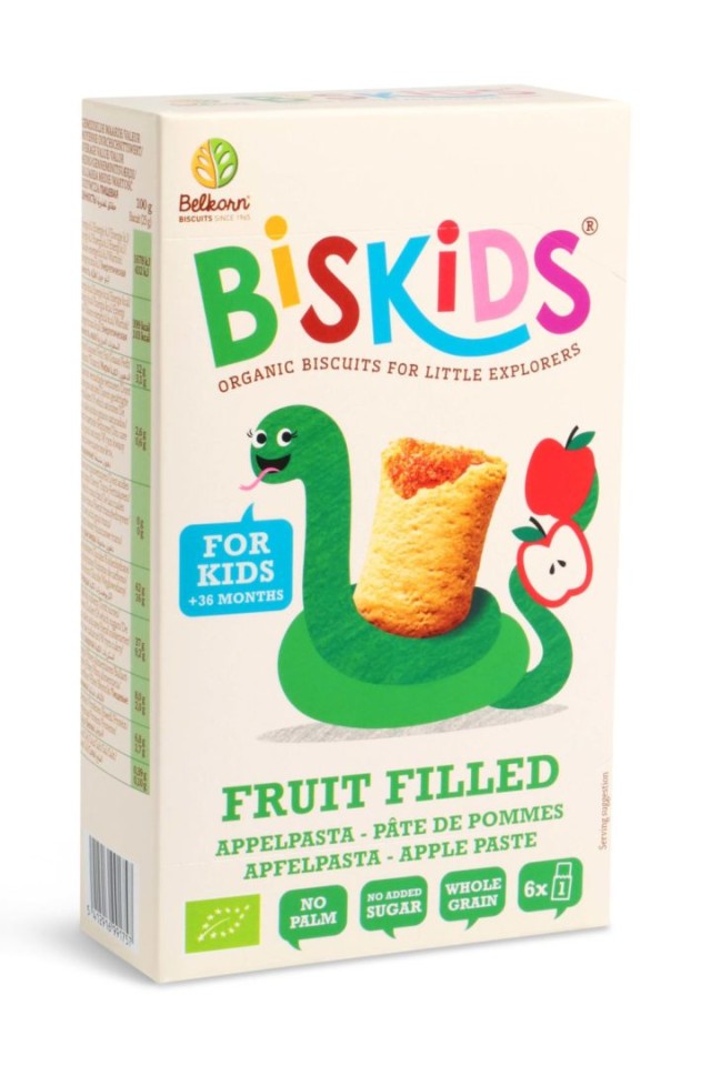 Belkorn BisKids Γέμιση Μήλου & Ντίνκελ Βιολογικά Μπισκότα Ολικής Άλεση …
