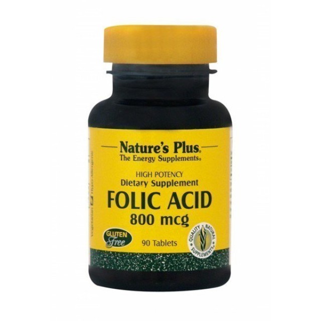 NATURES PLUS FOLIC ACID 800 MCG TABLETS 90