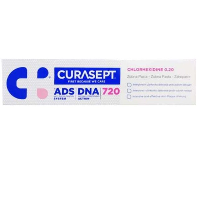 Curasept ADS DNA 720 με Χλωρεξιδίνη 0.20 Οδοντόκρεμα Κατά της Πλάκας 7 …
