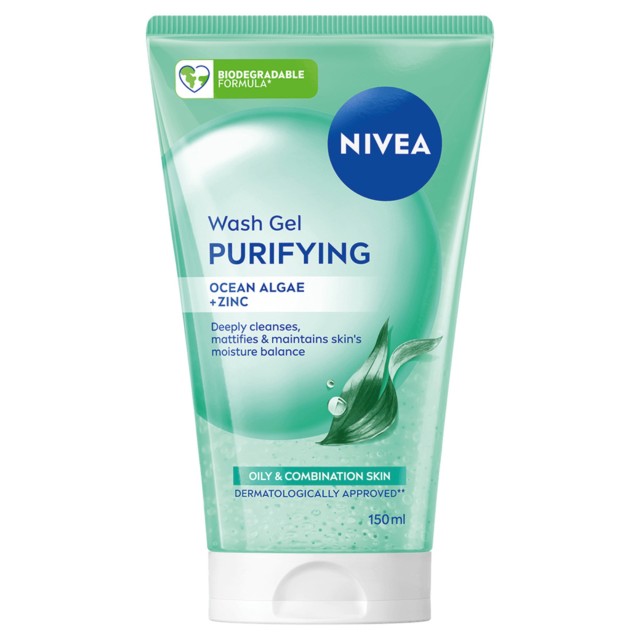 Nivea Purifying Cleansing Gel για Βαθύ Καθαρισμό Μικτής & Λιπαρής &hellip;