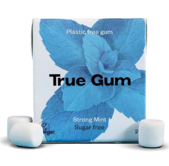 True Gum Strong Mint Sugar Free Φυσικές Τσίχλες με Έντονη Γεύση Δυόσμο …