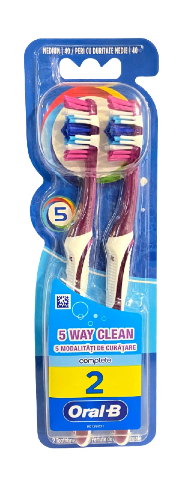 Oral B Complete 5 Way Clean Χειροκίνητη Οδοντόβουρτσα 40mm Μέτρια σε Δ … Oral B Complete 5 Way Clean Χειροκίνητη Οδοντόβουρτσα 40mm Μέτρια σε Δ …