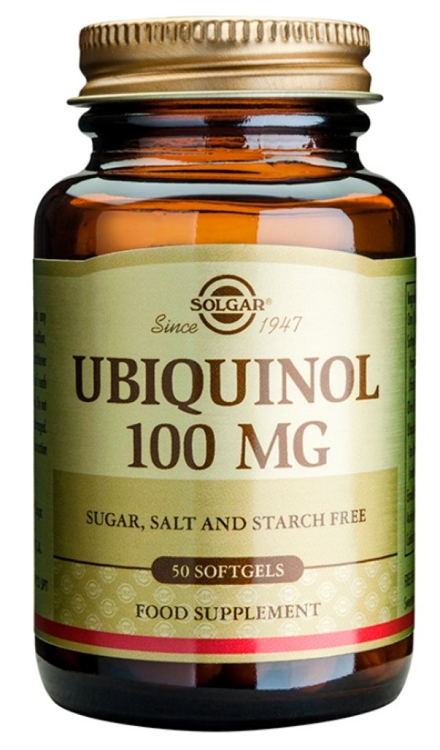 Solgar Ubiquinol Reduced CoQ-10 100mg Συμπλήρωμα Διατροφής με Ουμπικινόλη 50 Μαλακές Κάψουλες