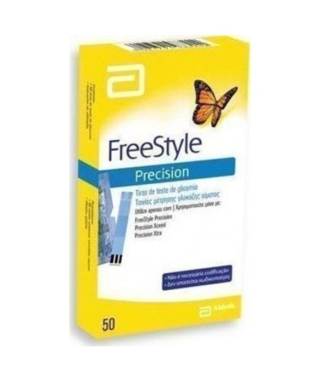 Abbott FreeStyle Precision Ταινίες Μέτρησης Σακχάρου 50 Τεμάχια Abbott FreeStyle Precision Ταινίες Μέτρησης Σακχάρου 50 Τεμάχια