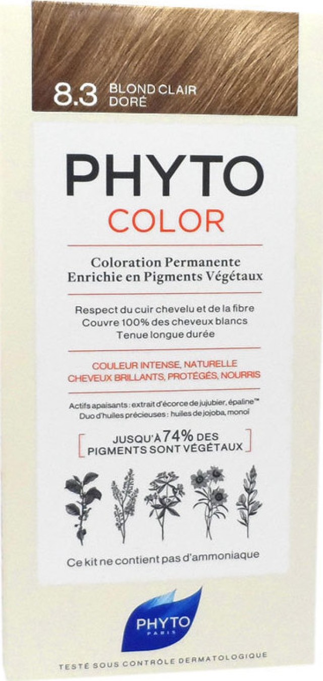 Phyto PhytoColor Βαφή Μαλλιών 8.3 Ξανθό Ανοιχτό Χρυσό