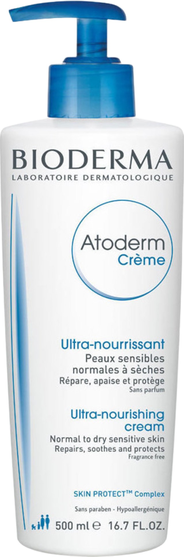 Bioderma Atoderm Ultra Nourishing Cream Ενυδατική Κρέμα Σώματος για Κανονικές - Ξηρές Επιδερμίδες για Όλη την Οικογένεια 500ml