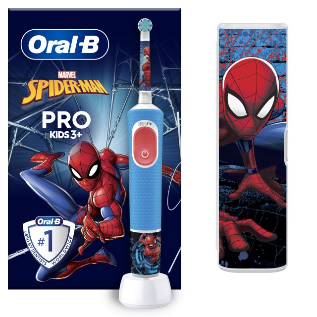 Oral B Kids Vitality Pro Spider Man Παιδική Ηλεκτρική Οδοντόβουρτσα με …