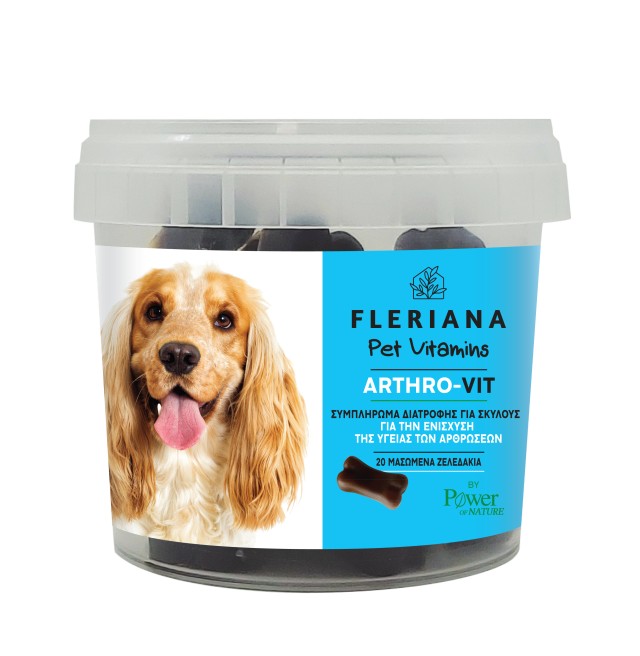 Power Health Fleriana Pet Vitamins Arthro-vit Συμπλήρωμα Διατροφής για Σκύλους για την Ενίσχυση της Υγείας των Αρθρώσεων 20 Μασώμενα Ζελεδάκια