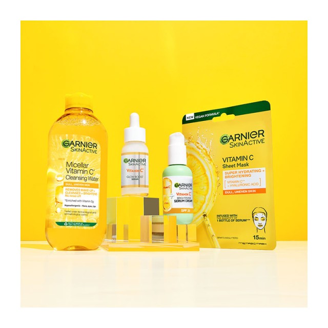 Garnier Skin Active Face Care Cleansing Νερό Καθαρισμού Micellaire με Βιταμίνη C για Λαμπερή Επιδερμίδα 400ml