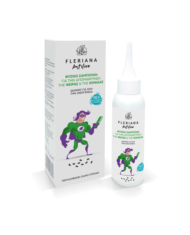 Power Health Fleriana Lice Shampoo Φυσικό Σαμπουάν για την Απομάκρυνση της Ψείρας και της Κόνιδας Ιδανικό για Όλη την Οικογένεια 100ml