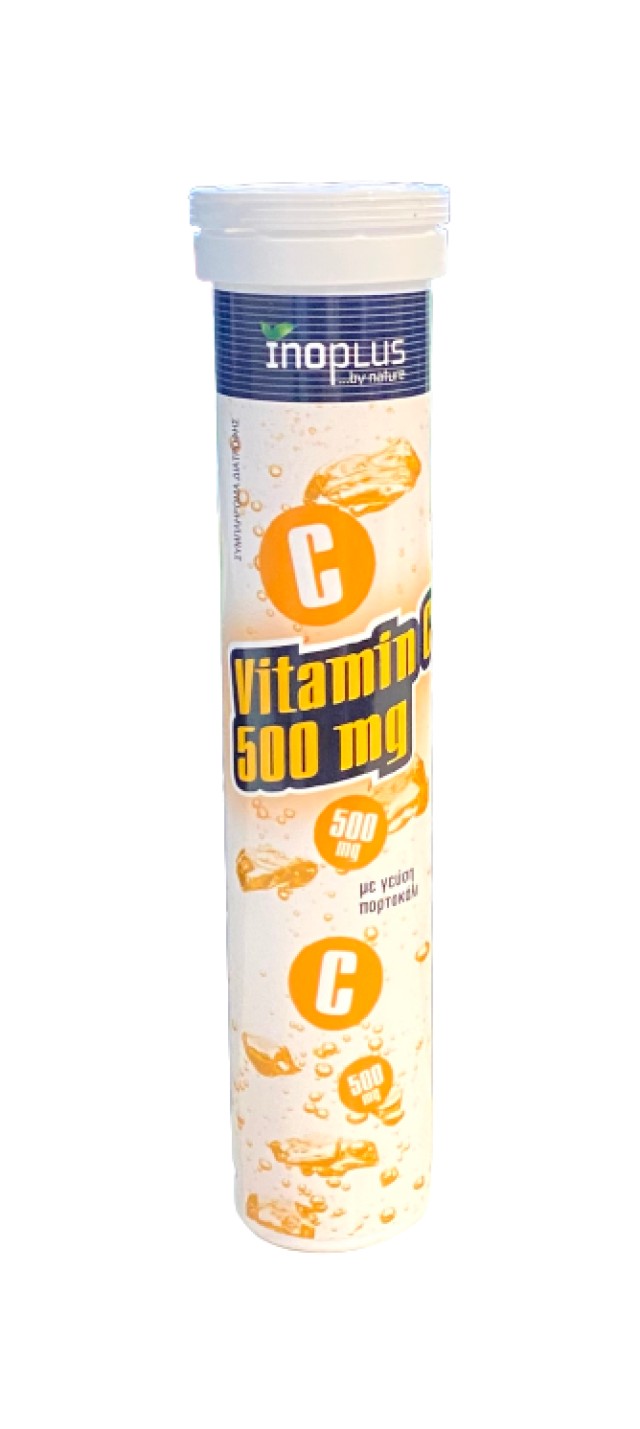 Inoplus Vitamin C 500mg για την Άμυνα του Οργανισμού με Γεύση Πορτοκάλι 20 Αναβράζοντα Δισκία
