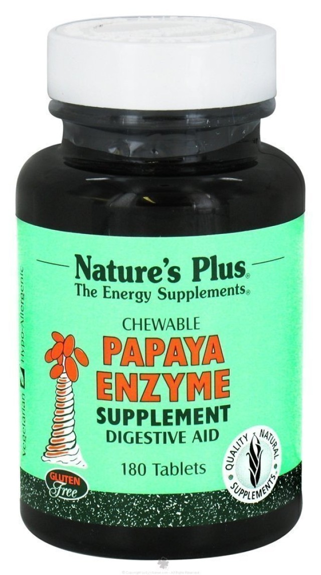 Natures Plus, Papaya Enzyme, 180 chewable