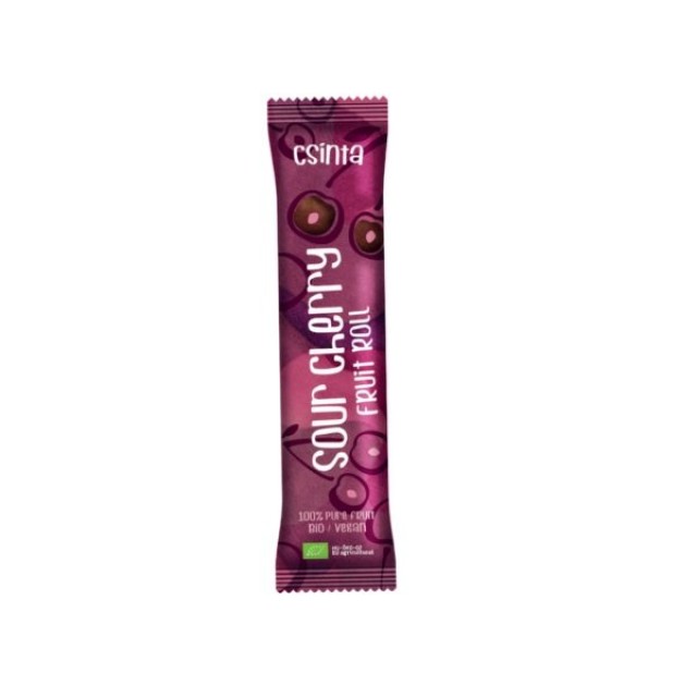 Csinta 100% Organic Fruit Roll Sour Cherry Βιολογικό Σνακ Αποξηραμένων &hellip;