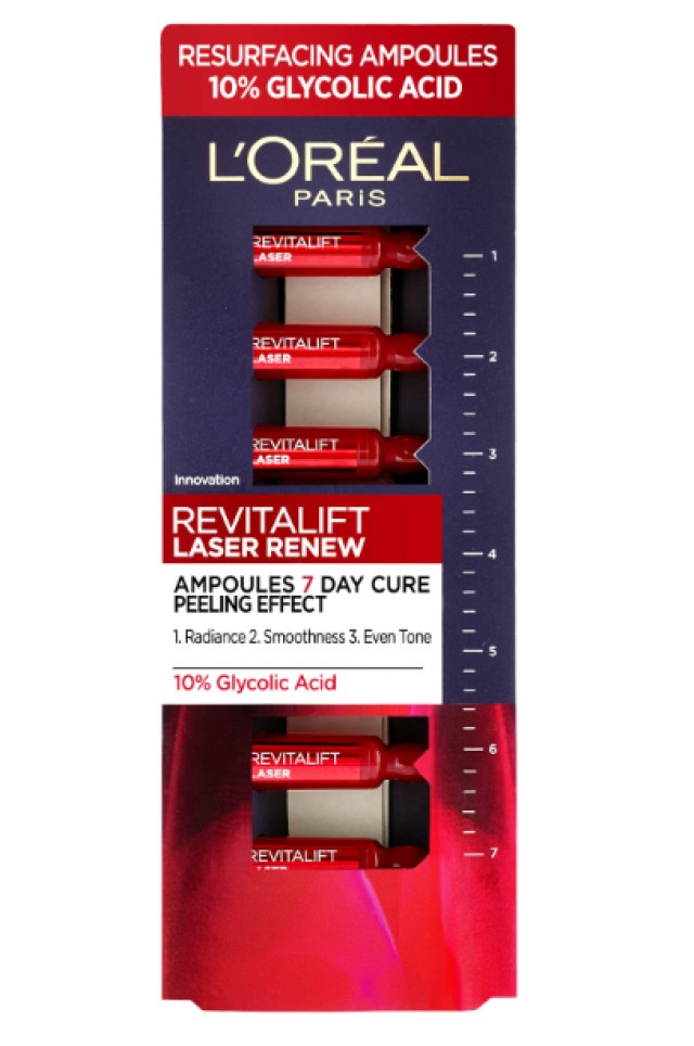LOreal Paris Revitalift Laser Αμπούλες Απολέπισης Νυκτός 7x1ml LOreal Paris Revitalift Laser Αμπούλες Απολέπισης Νυκτός 7x1ml