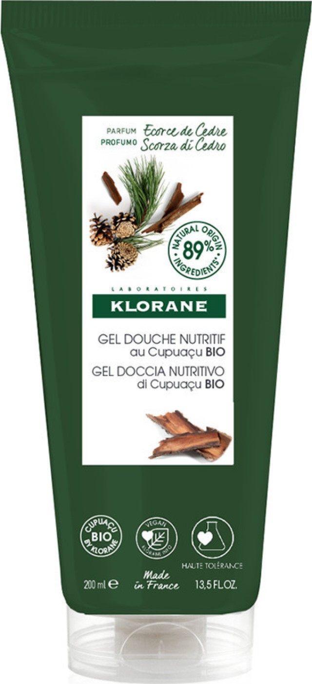 Klorane Cupuacu Nutrition Gel Douche Ecorce De Cedre Αφρόλουτρο σε Μορφή Τζελ με Άρωμα Φλοιού Κέδρου 200ml