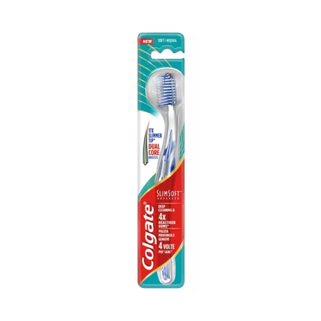 Colgate SlimSoft Advanced Soft Οδοντόβουρτσα Μαλακή Χρώμα:Μπλε 1 Τεμάχ …
