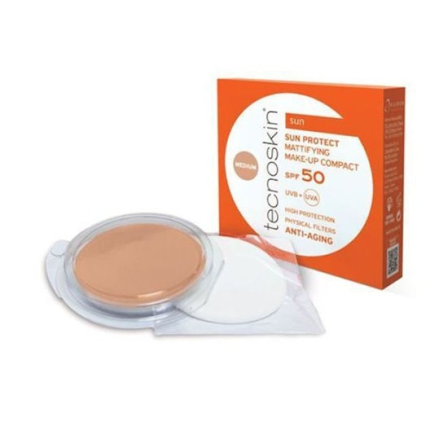 Tecnoskin Sun Protect Mattifying SPF50 Refill Αντηλιακό Compact Make U …