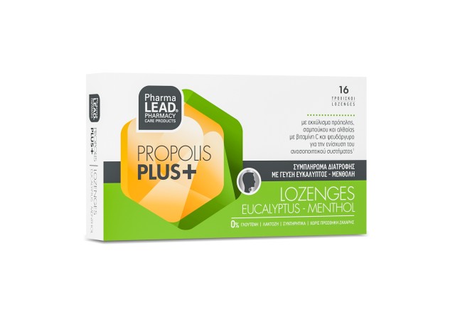 PharmaLead Propolis Plus+ Lozenges Eucalyptus - Menthol Συμπλήρωμα Δια …