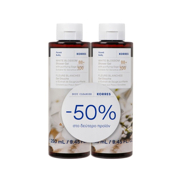 Korres PROMO White Blossom Shower Gel Αφρόλουτρο Λευκά Άνθη 2x250ml [- &hellip;