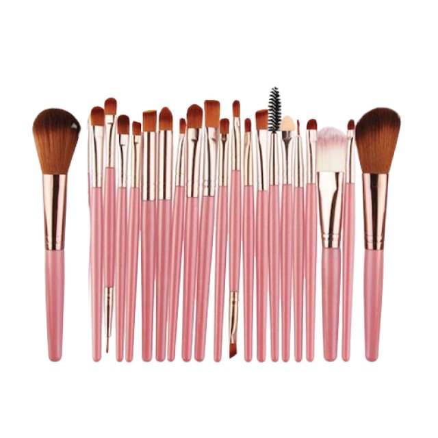OEM Σετ Πινέλα Μακιγιάζ Ροζ 21 Τεμαχίων OEM Σετ Πινέλα Μακιγιάζ Ροζ 21 Τεμαχίων