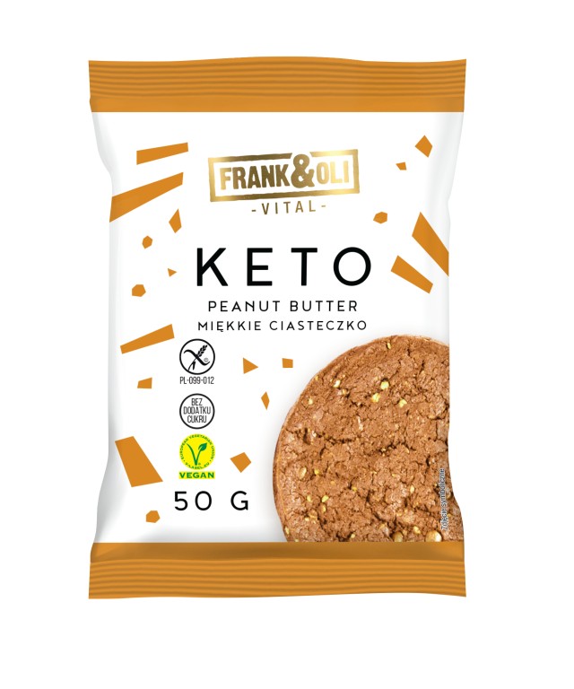 Frank & Oli Keto Soft Cookie Peanut Butter Μαλακό Μπισκότο με Φυστικοβ &hellip;