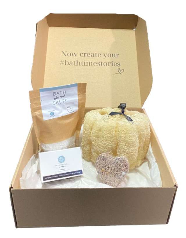 Treat Me Well Premium Scrub Box Φυσικό Σφουγγάρι Απολέπισης Σώματος Λο …