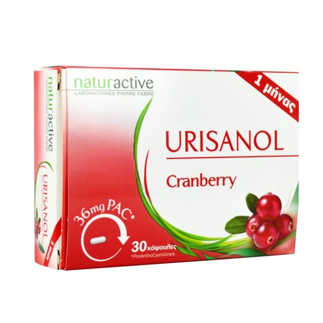 Naturactive Urisanol Cranberry 30 caps για λοιμώξεις κατώτερου ουροποι &hellip;