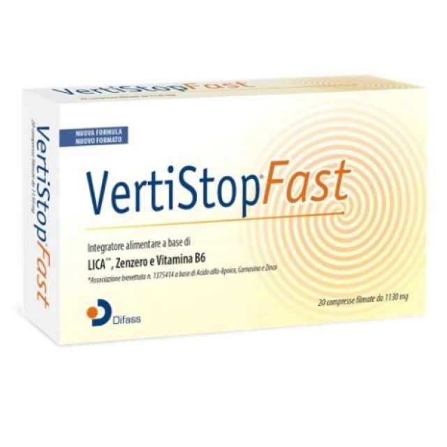 Vertistop Fast Συμπλήρωμα Διατροφής Κατά του Ιλίγγου 20 Ταμπλέτες