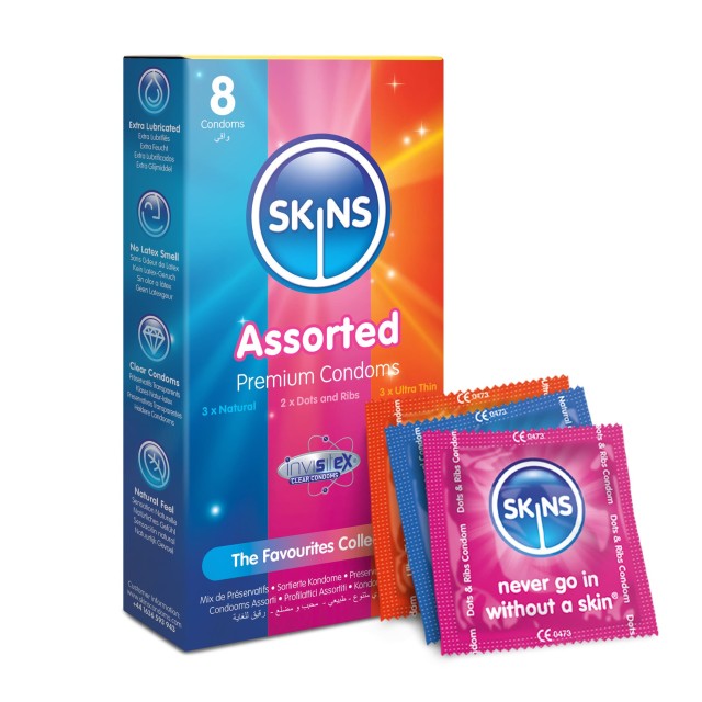 Skins Assorted Condoms Ποικιλία Προφυλακτικών 8 Τεμάχια Skins Assorted Condoms Ποικιλία Προφυλακτικών 8 Τεμάχια