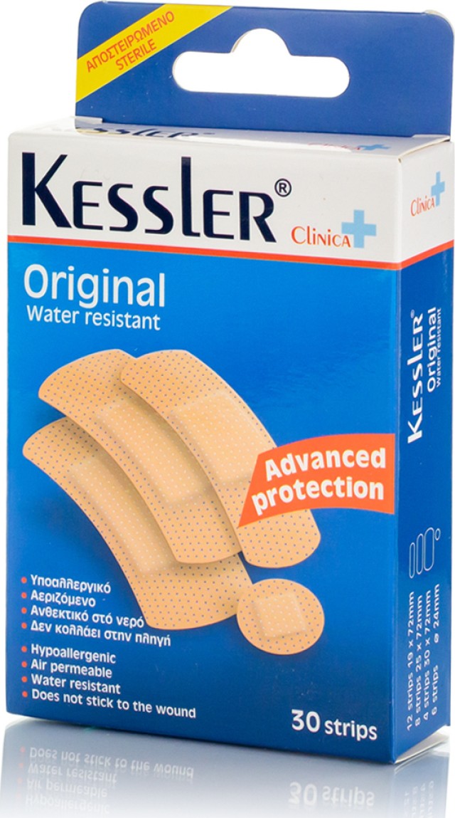 Kessler Clinica Original Water Resistant Υποαλλεργικά & Αδιάβροχα Επιθέματα 30 Τεμάχια