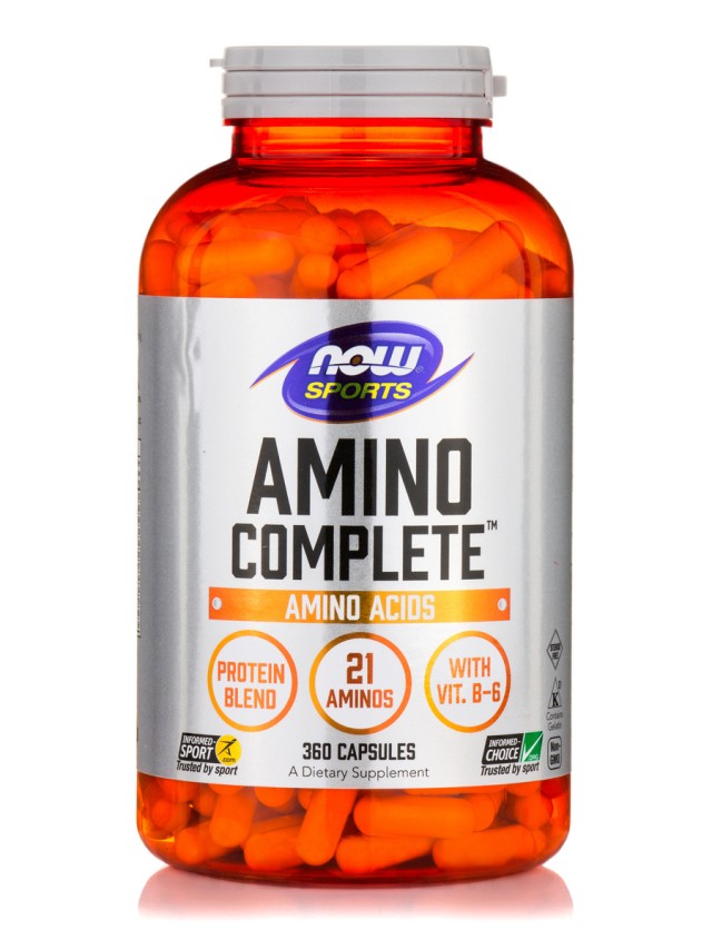 Now Foods Amino Complete™ 750mg Συμπλήρωμα Αμινοξέων 360 Κάψουλες