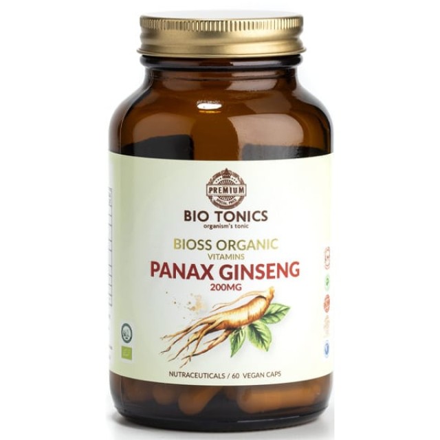 Bio Tonics Bioss Organic Panax Ginseng 200mg Βότανο για την Ενίσχυση τ &hellip;