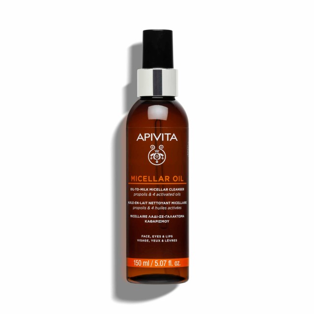 Apivita Micellar Oil Λάδι σε Γαλάκτωμα Καθαρισμού για Πρόσωπο, Μάτια & Χείλη 150ml
