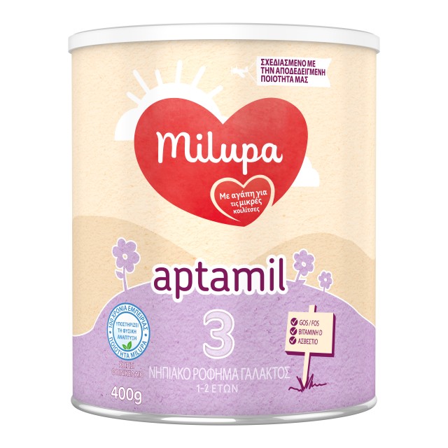 Milupa Aptamil 3 Νηπιακό Ρόφημα Γάλακτος σε Σκόνη από τον 12ο Μήνα 400gr