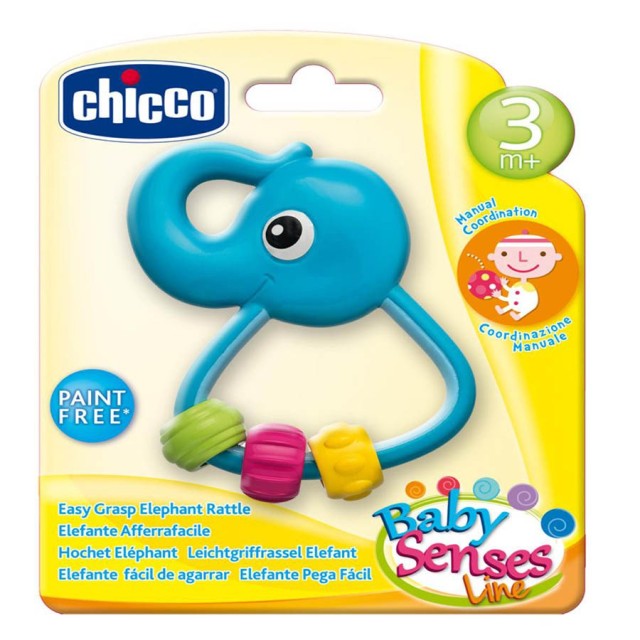 Chicco - Baby Senses Κουδουνίστρα Ελεφαντάκι, 3m+ (72364)
