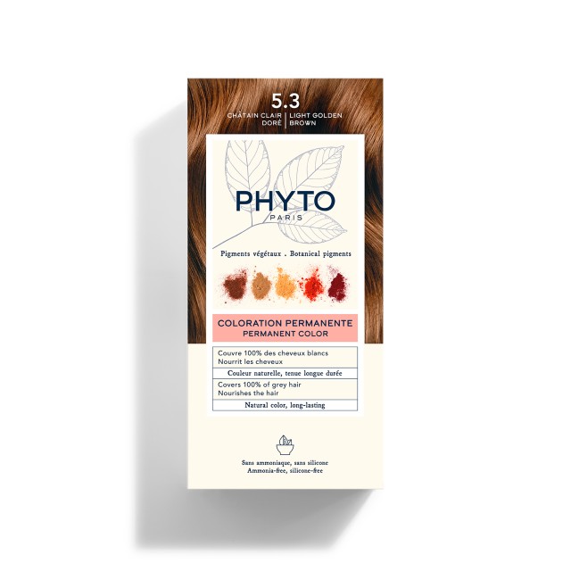 Phyto PhytoColor Μόνιμη Βαφή Μαλλιών No5.3 Καστανό Ανοιχτό Χρυσό
