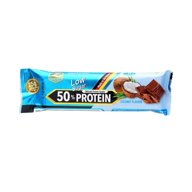 PreVent Low Sugar 50% Protein Bar Μπάρα Πρωτεΐνης με Γεύση Καρύδα-Σοκολάτα 50gr