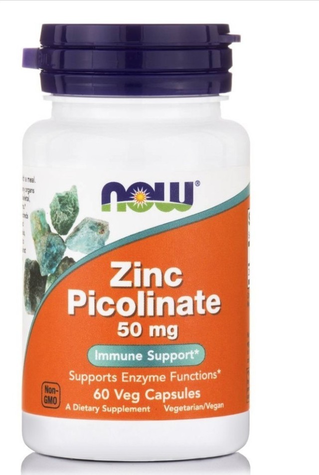 Now Foods Zinc Picolinate 50mg Συμπλήρωμα Διατροφής Με Ψευδάργυρο 60 Κ …