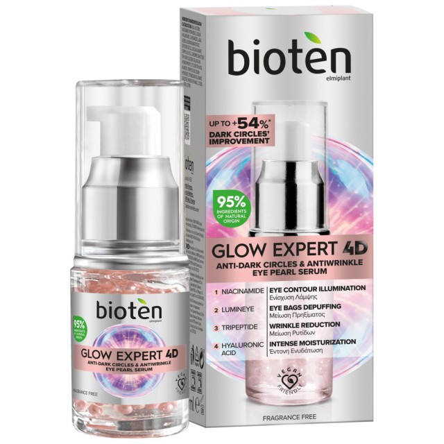 Bioten Glow Expert 4D Serum Ματιών για Μείωση Μαύρων Κύκλων & Ρυτίδων …