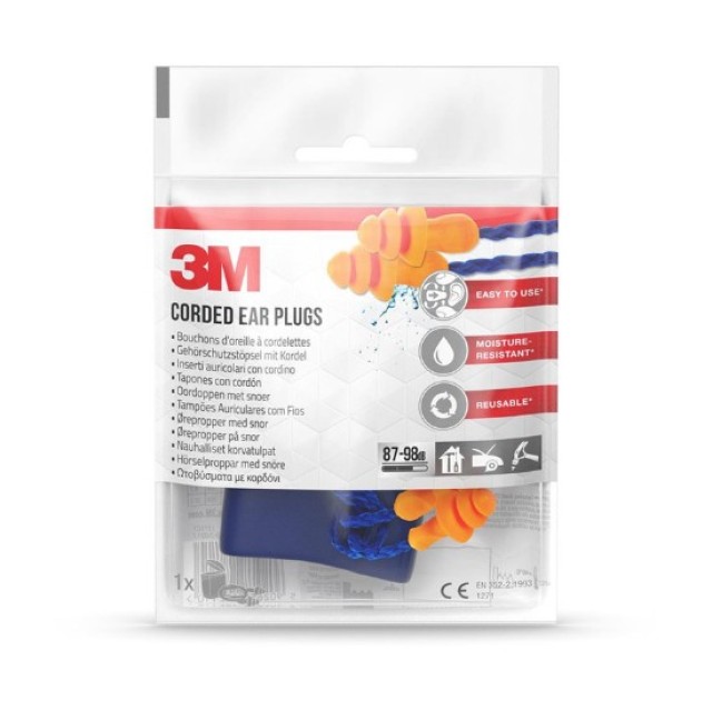 3M Corded Earplugs Ωτοασπίδες με Κορδόνι Στήριξης & Θήκη Αποθήκευσης 1 … 3M Corded Earplugs Ωτοασπίδες με Κορδόνι Στήριξης & Θήκη Αποθήκευσης 1 …