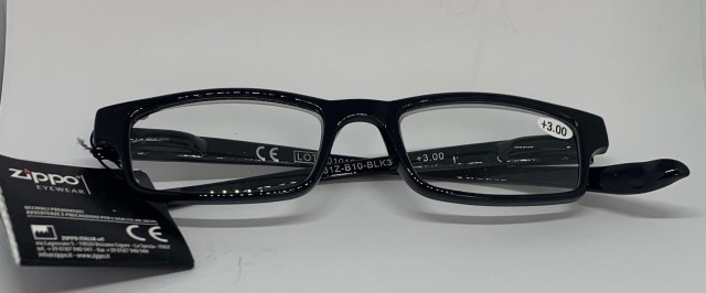 Zippo Γυαλιά Πρεσβυωπίας Κοκάλινα Χρώμα:Μαύρο [31Z-B10-BLK300] +3.00
