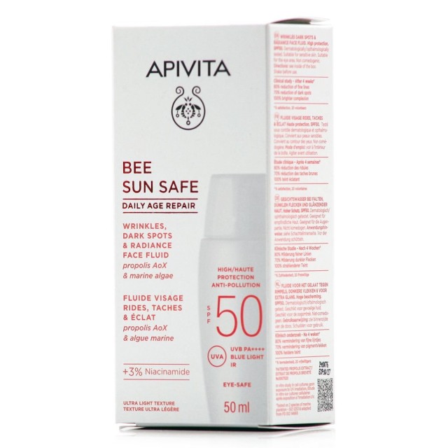 Apivita Bee Sun Safe SPF50 Daily Age Repair Αντηλιακό Προσώπου με Αντι … Apivita Bee Sun Safe SPF50 Daily Age Repair Αντηλιακό Προσώπου με Αντι …