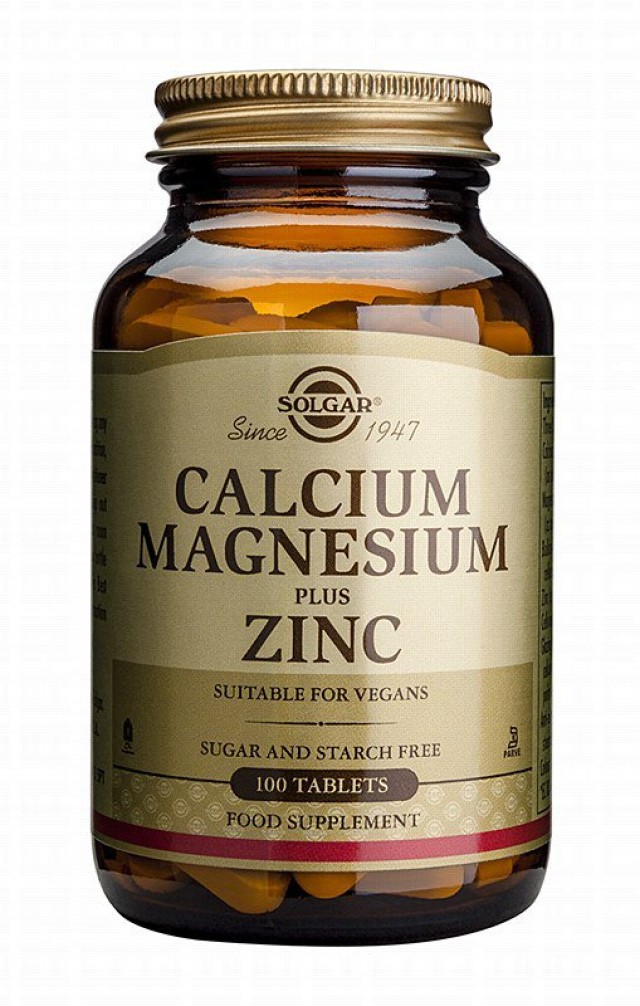 Solgar Calcium Magnesium Plus Zinc Συμπλήρωμα Διατροφής Για Οστά Και Α …