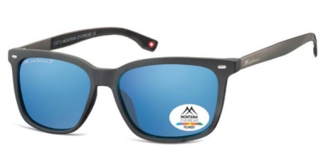 Montana Γυαλιά Ηλίου Μπλε Καθρέφτης Μαύρος Σκελετός 1 Τεμάχιο [MP7C]