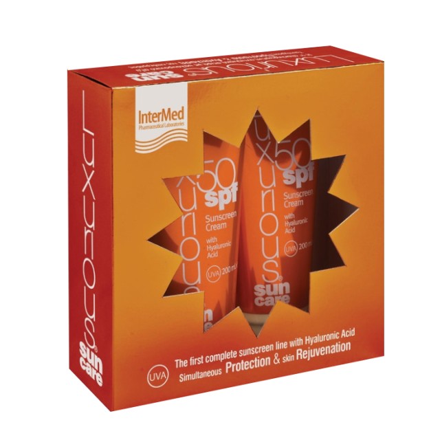 Intermed Luxurious Sun Care ΠΑΚΕΤΟ ΠΡΟΣΦΟΡΑΣ με Face Cream SPF50 Αντηλιακή Προσώπου, 75ml & Body Cream SPF50 Αντηλιακό Σώματος, 200ml