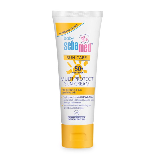 Sebamed Baby Sun Care Multi Protect Sun Cream SPF50+ Παιδική Αντηλιακή Κρέμα για Πρόσωπο - Λαιμό - Ώμους 75ml