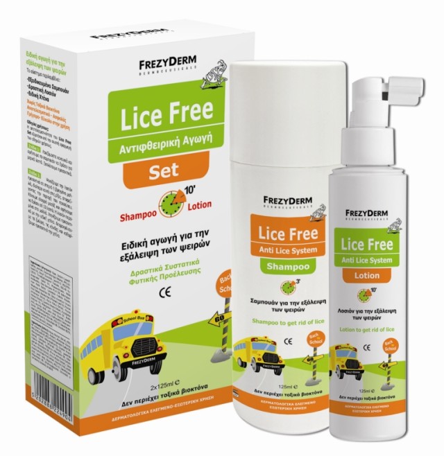 Frezyderm SET Lice Free Ολοκληρωμένη Αντιφθειρική Αγωγή με Σαμπουάν 12 &hellip;