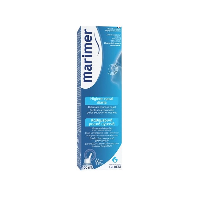 Marimer Daily Nasal Hygiene Seawater Spray Ισότονο Ρινικό Σπρέι, 100ml Marimer Daily Nasal Hygiene Seawater Spray Ισότονο Ρινικό Σπρέι, 100ml
