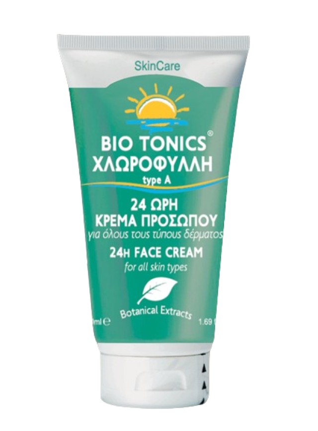 Bio Tonics Χλωροφύλλη Type A Ενυδατική 24ωρη Κρέμα Προσώπου 50ml